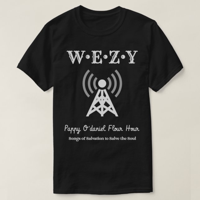Camiseta Estação de rádio WEZY O Irmão Onde Está (Frente do Design)