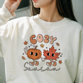 CAMISETA ESTAÇÃO DE RETRO GROOVY COZY DO OUTONO