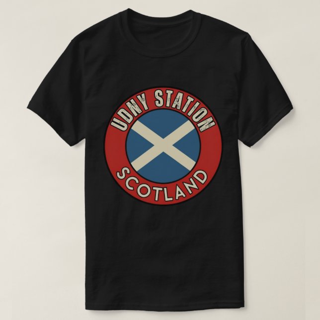 Camiseta Estação de Udny, Escócia (Frente do Design)