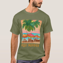 Camiseta Estação de Verão de Sunset, Bar Tropical de Praia 