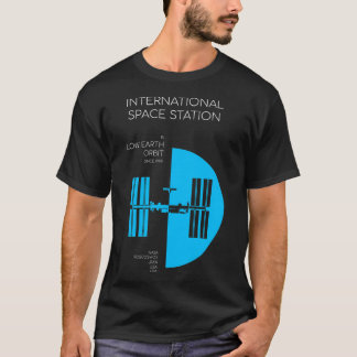 Camiseta Estação Espacial Internacional. Si em órbita de ba