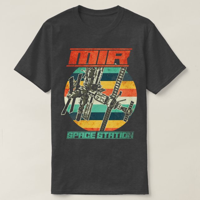 Camiseta Estação Espacial Soviética Mir 2 (Frente do Design)