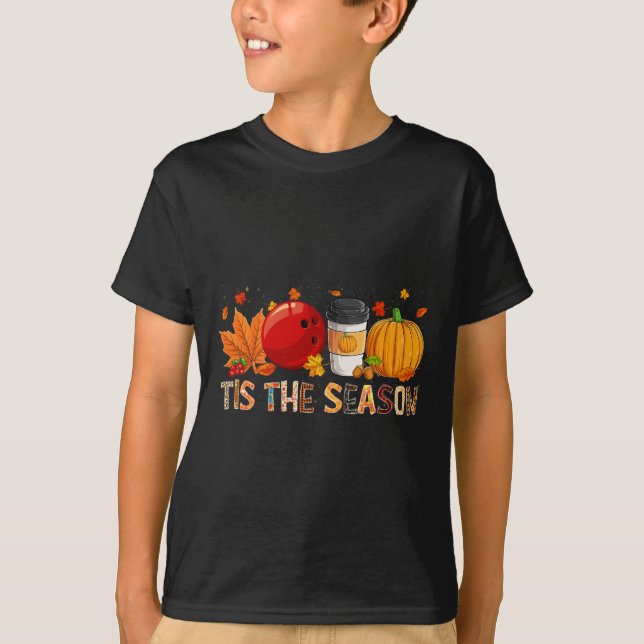 Camiseta Estação Lepard Pumpkin Boliche Halloween Fall Leaf (Frente)