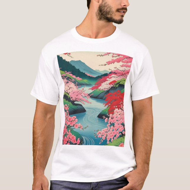 Camiseta Estação Primavera Japonesa2 (Frente)