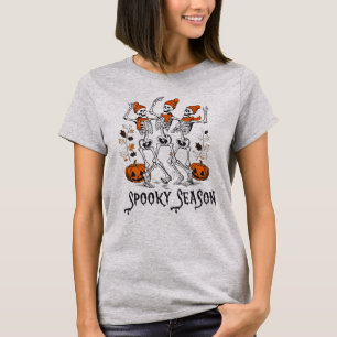 Camiseta Estação Spooky, dança de esqueleto de Halloween