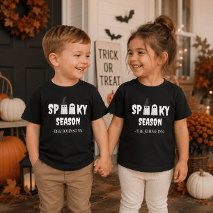 Camiseta Estação Spooky - Fato de Dia das Bruxas Bonito