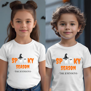 Camiseta Estação Spooky - Fato de Dia das Bruxas Bonito