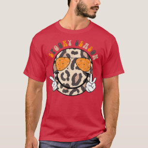 Camiseta Estação Spooky Leopard Sorria Óculos de Rosto Hipp