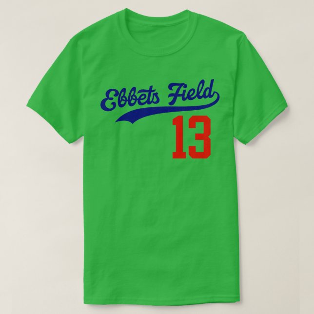 Camiseta Estádio de Baseball em Campo de Ebbets Defunct Est (Frente do Design)