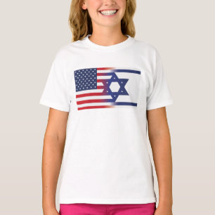 Camiseta Estado Americano com bandeira de Israel