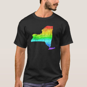 Camiseta Estado Americano Do Orgulho Lgbt Gay Do Arco-Íris