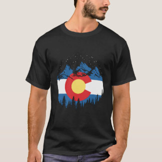 Camiseta Estado Bandeira Do Colorado Vintage Night Stars De
