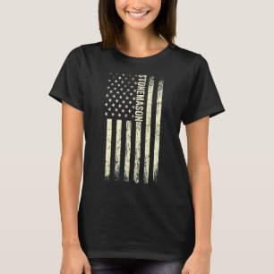 Camiseta Estado-bandeira dos Estados Unidos Edificando Orgu