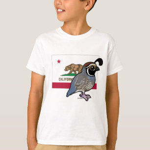 Camiseta Estado Birdorable: Codorniz de Califórnia