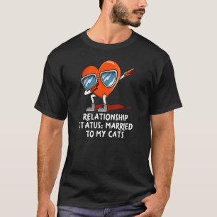 Camiseta Estado casado com o Gato Humor do Dia de os namora