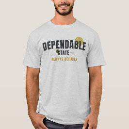 Camiseta ESTADO CONFIÁVEL – Tipografia Geométrica para Aman