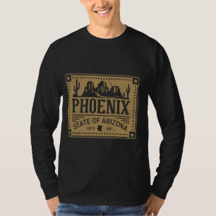 Camiseta Estado Da Arizona Phoenix Estd 1881 Cactus Mountai
