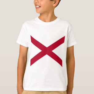 Camiseta Estado da bandeira do Alabama