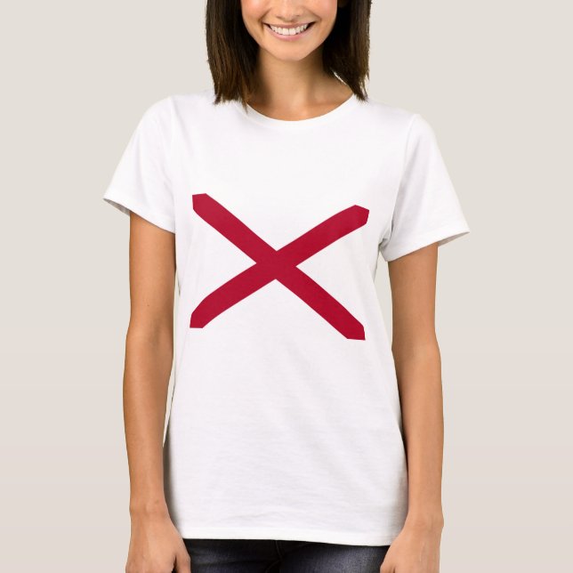 Camiseta Estado da bandeira do Alabama (Frente)