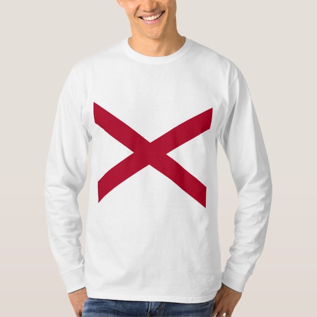 Camiseta Estado da bandeira do Alabama (Frente)