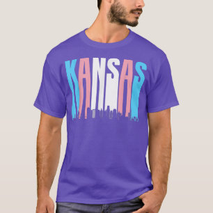 Camiseta Estado Da Bandeira Do Orgulho Trans Do Kansas Tran