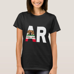 Camiseta Estado da Califórnia Flag Arkansas AR Cities and R