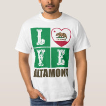 Estado da Califórnia Flag Heart Altamont
