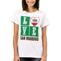 Estado da Califórnia Flag Heart San Marino