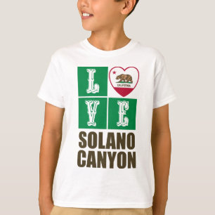 Camiseta Estado da Califórnia Flag Heart Solano Canyon