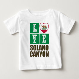 Camiseta Estado da Califórnia Flag Heart Solano Canyon