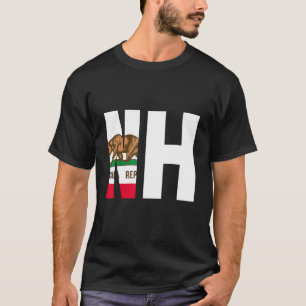 Camiseta Estado da Califórnia Flag New Hampshire NH Cities 