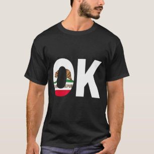 Camiseta Estado da Califórnia Flag Oklahoma OK Cities and R