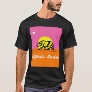 Camiseta Estado da Califórnia - Verão sem fim de bandeira
