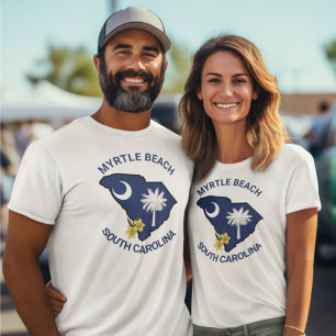 Camiseta Estado da Carolina do Sul Flor Amarelo Amarelo Jes