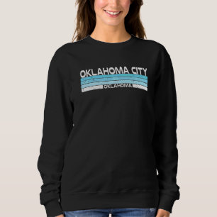 Camiseta Estado Da Cidade De Oklahoma Blue Sunset Vintag