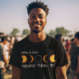 Camiseta Estado da Cidade Personalizada Total Eclipse Solar
