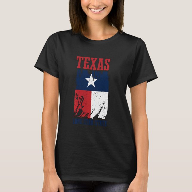 Camiseta Estado da Estrela Solitária do Texas (Frente)