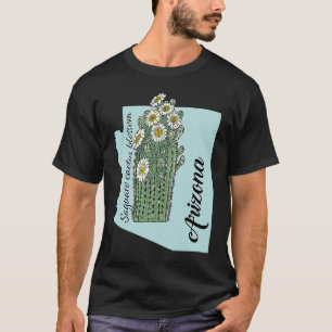 Camiseta Estado da flor da Arizona Saguaro cactus floresce