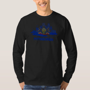 Camiseta Estado da Pensilvânia: Pavilhão Pittsburgh Citysca