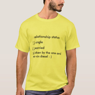 Camiseta estado da relação