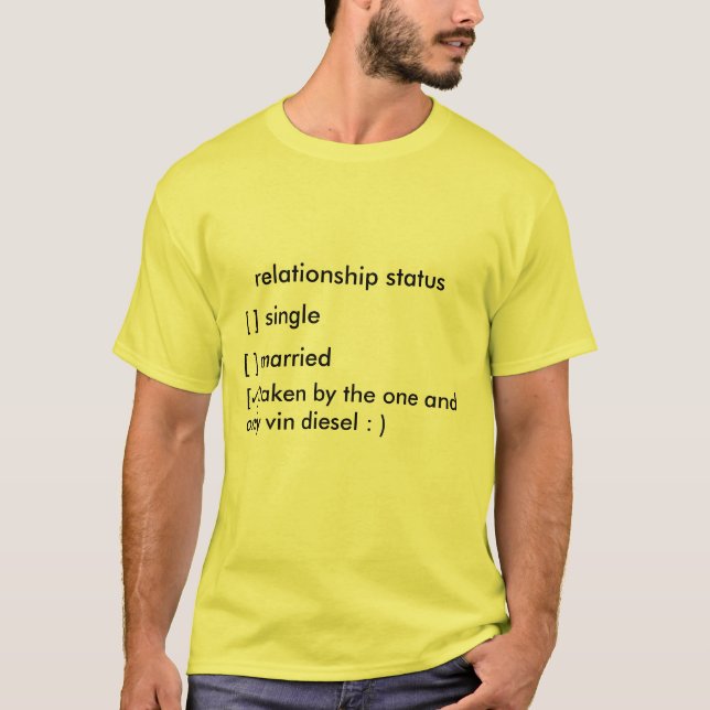 Camiseta estado da relação (Frente)