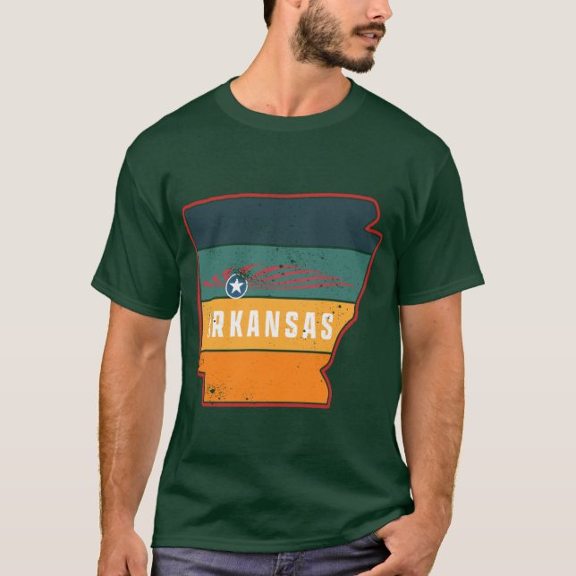 Camiseta ESTADO DE ARKANSAS superdimensionado (Frente)