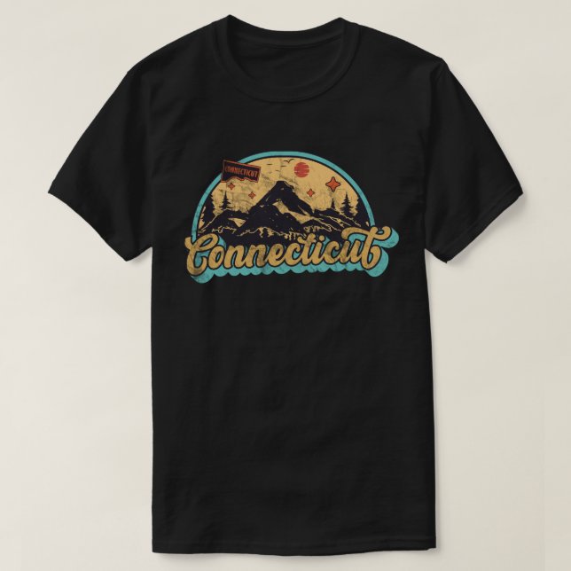 Camiseta Estado de Connecticut (Frente do Design)