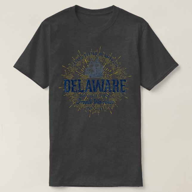 Camiseta Estado de Delaware Vintage Retro Delaware (Frente do Design)