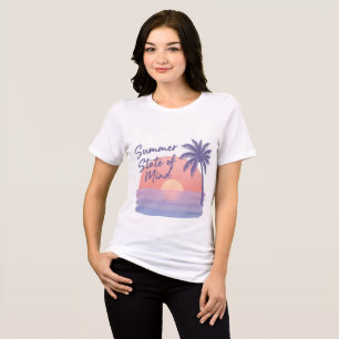 Camiseta Estado de Espírito de Verão Árvore de Palmeira do
