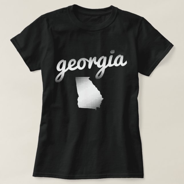 Camiseta Estado de Geórgia no branco (Frente do Design)