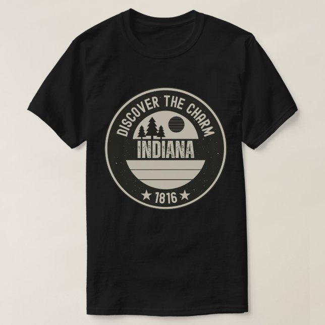 Camiseta Estado de Hoosier de Indiana - IN Gift Souvenir (Frente do Design)