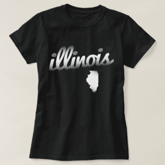 Camiseta Estado de Illinois no branco