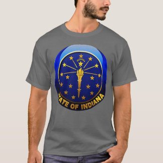 Camiseta Estado de Indiana Flag Roundel Design