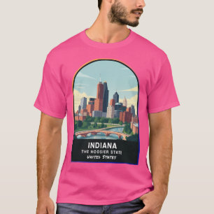 Camiseta Estado De Indiana (In) Dos Estados Unidos Da Améri